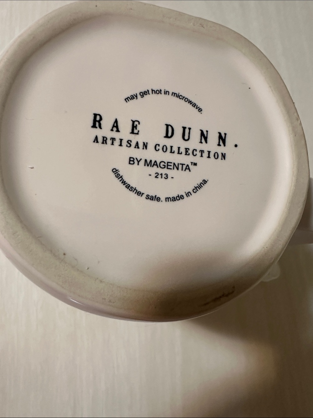 Rae Dunn White Ceramic Mug with Floral Accents - Picture 4 of 4